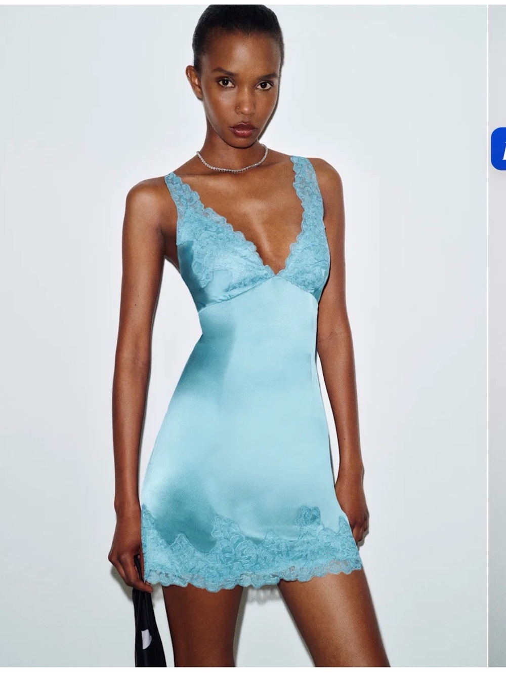 Reformation Cailen Silk Dress Blue - Size 10